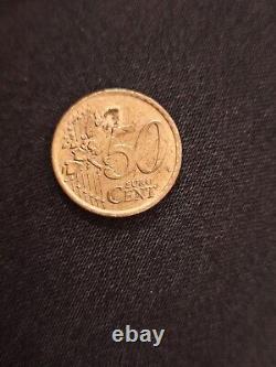 2002 Italy 50 Cent Euro Coin, Rare Collectors Coin