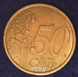2002 Italy Euro 50 Cents Marcus Aurelius Coin, BRILLIANT CIRCULATED RARE