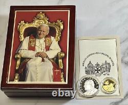 2005 Sovereign Order of Malta Gold & Silver Proof Set Pope John Paul II cd