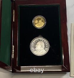 2005 Sovereign Order of Malta Gold & Silver Proof Set Pope John Paul II cd