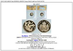 2006 R SAN MARINO Italy GENERAL ARGENO Vintage Gold 2 Scudi Coin ANACS i89504