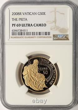 2008-R Vatican Gold 50 Euro The Pieta NGC PF69UCAM