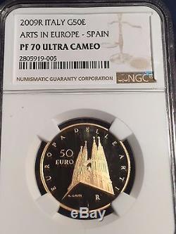 2009R Italy G50E Arts in Europe Spain NGC PF 70 Ultra Cameo 2000 Mintage