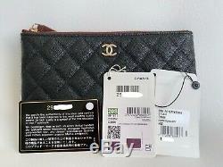 20s Chanel Black Caviar Leather Gold Hw Snap O-coin CC Credit Card O-case Wallet