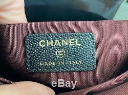 20s Chanel Black Caviar Leather Gold Hw Snap O-coin CC Credit Card O-case Wallet