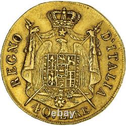 #221528 Coin, ITALIAN STATES, KINGDOM OF NAPOLEON, Napoleon I, 40 Lire, 1808