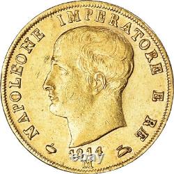 #222337 Coin, ITALIAN STATES, KINGDOM OF NAPOLEON, Napoleon I, 40 Lire, 1814