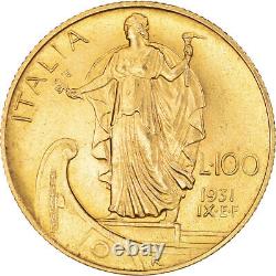 #223497 Coin, Italy, Vittorio Emanuele III, 100 Lire, 1931, Rome, MS, Gold