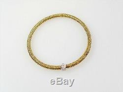 22 Ctw Roberto Coin Primavera Diamond & 18k Yellow Gold Woven Stretch Bracelet