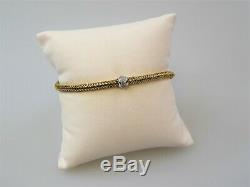 22 Ctw Roberto Coin Primavera Diamond & 18k Yellow Gold Woven Stretch Bracelet