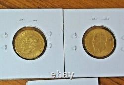 2-1865 1-1873 Italian GOLD 20-LIRE Coin. 1867AGW XF/AU