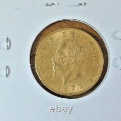 2-1865 1-1873 Italian GOLD 20-LIRE Coin. 1867AGW XF/AU