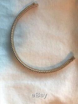 $3100 Roberto Coin 18k Rose Gold Primavera Flex Diamond Bracelet-pristine