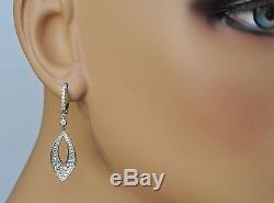 $3200 Roberto Coin Diamond Drop White 18K Gold Earrings New Sale