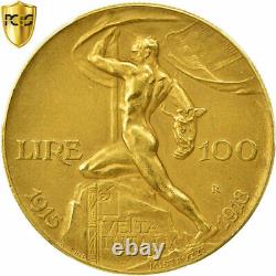 #484209 Coin, Italy, Vittorio Emanuele III, 100 Lire, 1925, Rome, PCGS, AU58