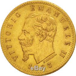 #49863 Italy, Vittorio Emanuele II, 5 Lire, 1863, Torino, Gold, KM17