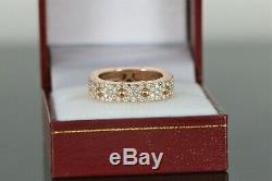 $4,700 Roberto Coin Pois Moi 18K Rose Gold Pave Round Diamond 1 Row Square Ring