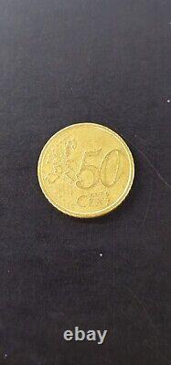 50 Cent Euro Coin 2002 Italy Three Coins Plus One 20 Cent