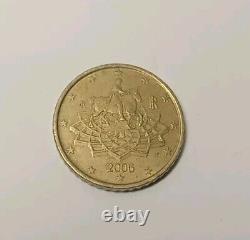 50 Cent Euro Coin Italy 2006 Rare Collectors Coin