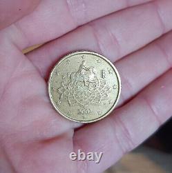 50 Euro Cent Coin 2002 Italy Rare