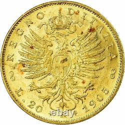 #516714 Coin, Italy, Vittorio Emanuele III, 20 Lire, 1905, Rome, Rare, Gold