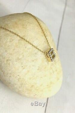 $580 Roberto Coin Tiny Treasures Love Letter B Necklace 18K Yellow Gold Diamonds