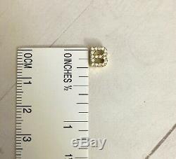$580 Roberto Coin Tiny Treasures Love Letter B Necklace 18K Yellow Gold Diamonds