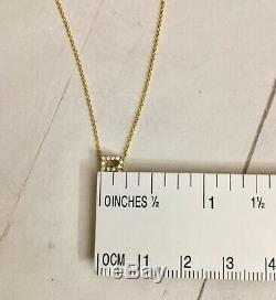 $580 Roberto Coin Tiny Treasures Love Letter B Necklace 18K Yellow Gold Diamonds