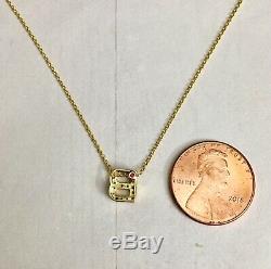 $580 Roberto Coin Tiny Treasures Love Letter B Necklace 18K Yellow Gold Diamonds