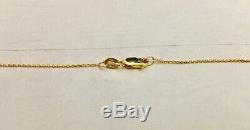 $580 Roberto Coin Tiny Treasures Love Letter B Necklace 18K Yellow Gold Diamonds