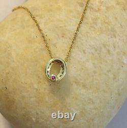 $650 Roberto Coin Tiny Treasures Letter O Initial Necklace, Diamond and 18K YG