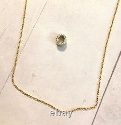 $650 Roberto Coin Tiny Treasures Letter O Initial Necklace, Diamond and 18K YG