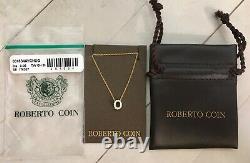 $650 Roberto Coin Tiny Treasures Letter O Initial Necklace, Diamond and 18K YG