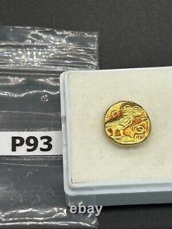 (6.75g)Authentic Greek Athena and Owl 19k Solid gold Coin Very Rare! #P93