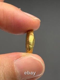 (6.75g)Authentic Greek Athena and Owl 19k Solid gold Coin Very Rare! #P93