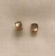 $700 Roberto Coin 18K Gold Gray Oval Doublet Stud Earrings New