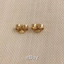 $700 Roberto Coin 18K Gold Gray Oval Doublet Stud Earrings New