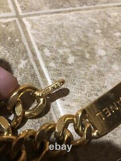 80s 90s Vintage Chanel Belt Chain Gold Plated Necklace Chunky Coin Adjustable