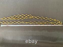 80s 90s Vintage Chanel Chain Gold Plated Belt Necklace Chunky Coin Adjustable