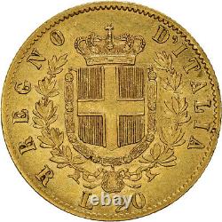 #843241 Coin, Italy, Vittorio Emanuele II, 20 Lire, 1876, Rome, AU, Gol
