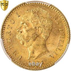 #868787 Coin, Italy, Umberto I, 20 Lire, 1881, Rome, PCGS, MS64, MS(64), Gold