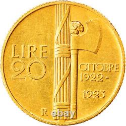 #878923 Coin, Italy, Vittorio Emanuele III, 20 Lire, 1923, Rome, MS, Gold