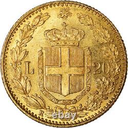 #902000 Coin, Italy, Umberto I, 20 Lire, 1882, Rome, MS, Gold, KM21