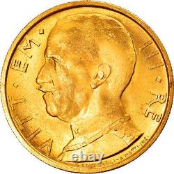 #906038 Coin, Italy, Vittorio Emanuele III, 50 Lire, 1931, Rome, MS, Gold