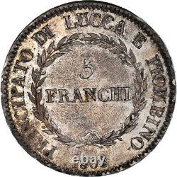 #908753 Coin, ITALIAN STATES, LUCCA, Felix and Elisa, 5 Franchi, 1808, Fire, n