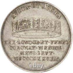 #90916 Coin, Italy, 1 Lira, 1838, AU, Sil, ver