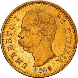 #970600 Coin, Italy, Umberto I, 20 Lire, 1882, Rome, MS, Gold, KM21