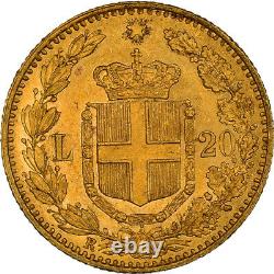 #972016 Coin, Italy, Umberto I, 20 Lire, 1882, Rome, MS(64), Gold, KM21