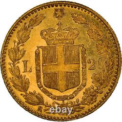 #972019 Coin, Italy, Umberto I, 20 Lire, 1882, Rome, MS, Gold, KM21