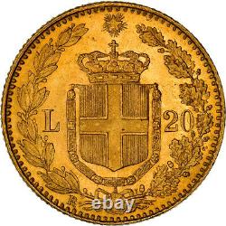 #972022 Coin, Italy, Umberto I, 20 Lire, 1882, Rome, MS(60-62), Gold, KM21